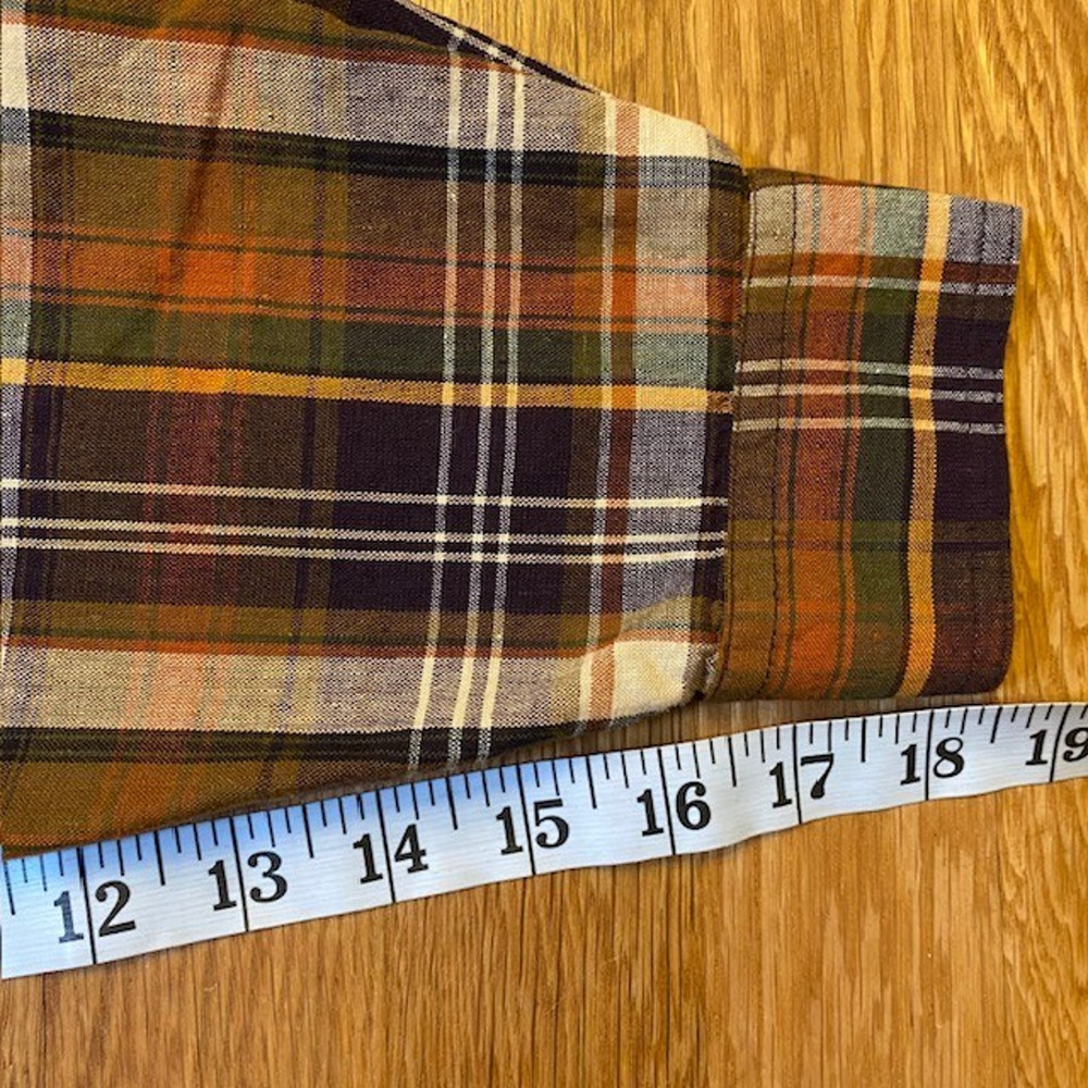 Vintage Basic Editions Brown Plaid Embroidered Wo… - image 7